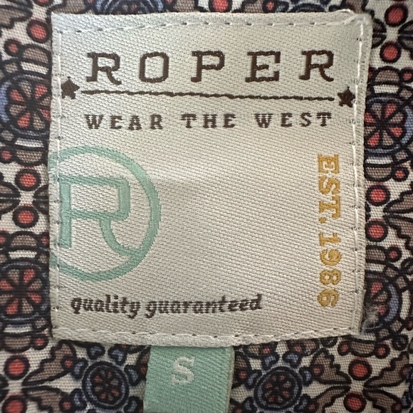 ROPER Wear The West Women’s Sleeveless Pearl Snap Button Down Top. Size Small - Picture 4 of 10